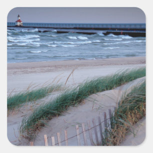 NA, USA, Michigan, Landkreis Berrien, St. Joseph, Quadratischer Aufkleber