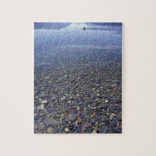 NA, USA, Montana, Glacier NP Rocks in Lake