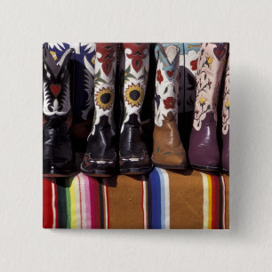 NA, USA, New Mexico, Santa Fe. Cowboystiefel Button