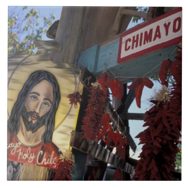 NA, USA, New Mexico, Santa Fe. Fliese (Vorderseite)