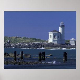 NA, USA, Oregon, Bandon, Coquille Leuchtturm Poster