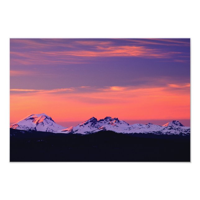 NA, USA, Oregon, The Three Sisters Mountains Fotodruck (Vorne)