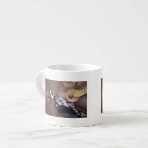 NA, USA, Texas, Lubbock Cowboy-Stiefel und Sporn Espressotasse