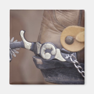 NA, USA, Texas, Lubbock Cowboy-Stiefel und Sporn Magnet