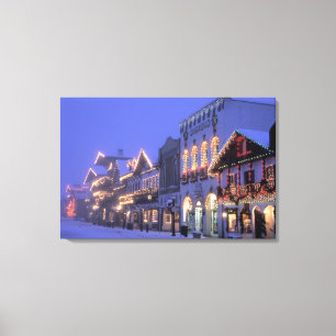 Na, USA, Washington, Leavenworth. Hauptstraße Leinwanddruck