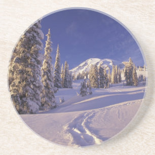 NA, USA, Washington, Mt. Rainier NP, Schneeschuh Sandstein Untersetzer