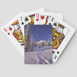 NA, USA, Washington, Mt. Rainier NP, Snowshoe Spielkarten