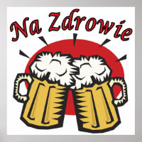 Na Zdrowie Toast mit Bier-Tasse
