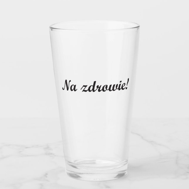 Na zdrowie ! Verre - Bravo en polonais (Devant)