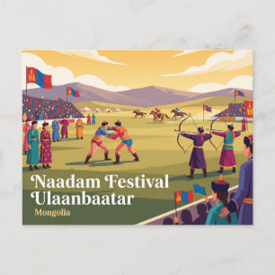 Naadam-Festival Ulaanbaatar Mongolei Postkarte