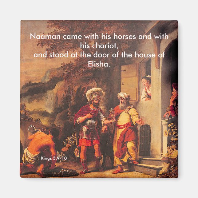 Naaman Heialed by Elisha - Magnet (Vorne)