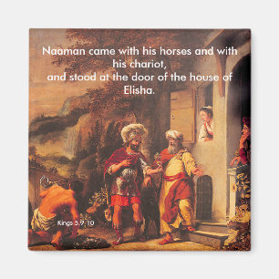 Naaman heilte durch Elisha - Magnet