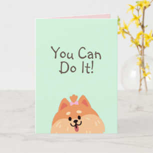 N'abandonnez jamais et mignonne carte de chien