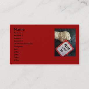 N'abandonnez jamais les cartes de visite de boxe