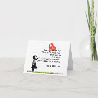 N'abandonnez pas la carte de devis d'encouragement