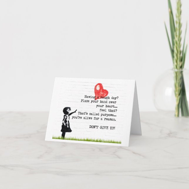 N'abandonnez pas la carte de devis d'encouragement (Devant)