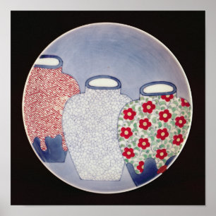 Nabeshima Teller, die Edo-Zeit Poster