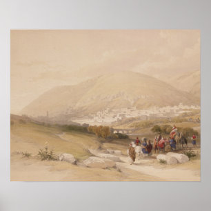 Nablous, altes Shechem am 17. April 1839 Platte 4 Poster