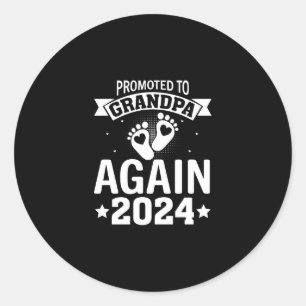 Nach 2024 wieder zum Großvater geworben Runder Aufkleber