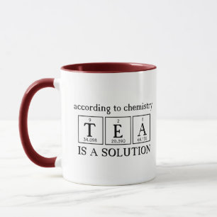 Nach Chemie Tee ist eine Lösungswissenschaft Tasse