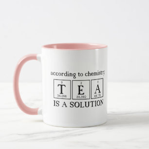 Nach Chemie Tee ist eine Lösungswissenschaft Tasse