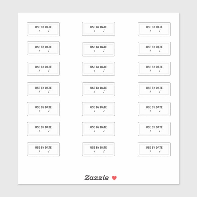 Nach Datum Aufkleber am besten vor Ablauf der Gült (Blatt)