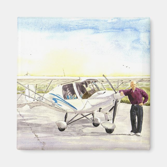 'Nach dem Flug' Magnet (Vorne)