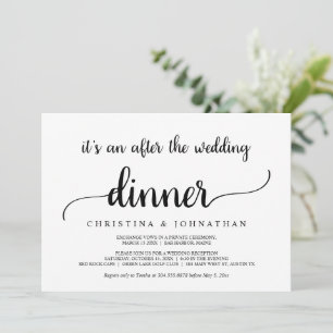 Nach dem Hochzeitsessen, modernes rustikales Entsp Einladung