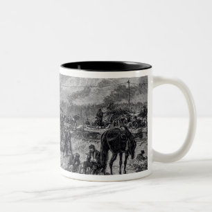 Nach dem Kampf von sieben Kiefern Zweifarbige Tasse