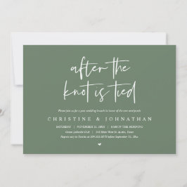 Nach dem Knoten gebunden, Elopement Post Hochzeit  Einladung