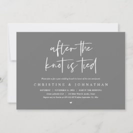 Nach dem Knoten gebunden, Elopement Post Hochzeit  Einladung