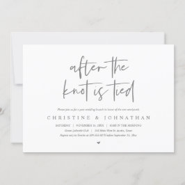 Nach dem Knoten gebunden, Elopement Post Hochzeit  Einladung