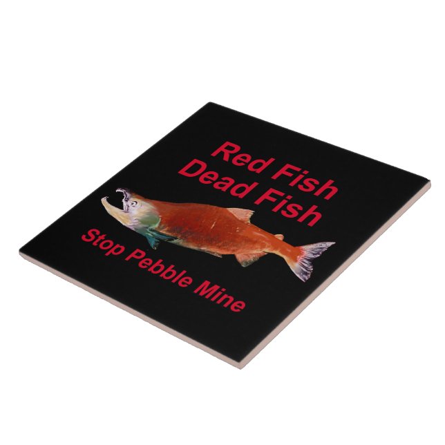 Nach dem Lachs - Stopp der Kieselmine Fliese (Seite)