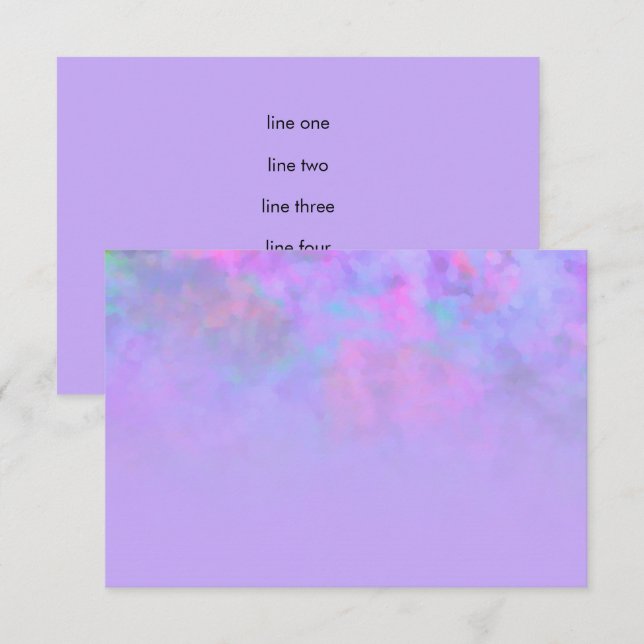 Nach dem Party Abstract Design in Lila Einladung (Vorne/Hinten)