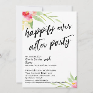 Nach dem Party glücklicherweise Handschrift mit Bl Einladung
