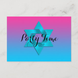 Nach dem Party Türkis zu Pink Ombre mit Star Einladung