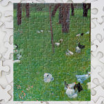 Nach dem Regen, Gartenhühner von Gustav Klimt<br><div class="desc">Nach dem Regen (Garten mit Hühnern in St. Agatha) (1899) von Gustav Klimt ist ein Vintages Viktorianisches Kunstlandschaftsbild der Ära. Eine Naturlandschaft mit Hühnern im Hinterhof Wiese auf einem Bauernhof mit Bäumen im Hintergrund Gras fressen. Über den Künstler: Gustav Klimt (1862-1918) war ein österreichischer Symbolik-Maler und einer der prominentesten Mitglieder...</div>