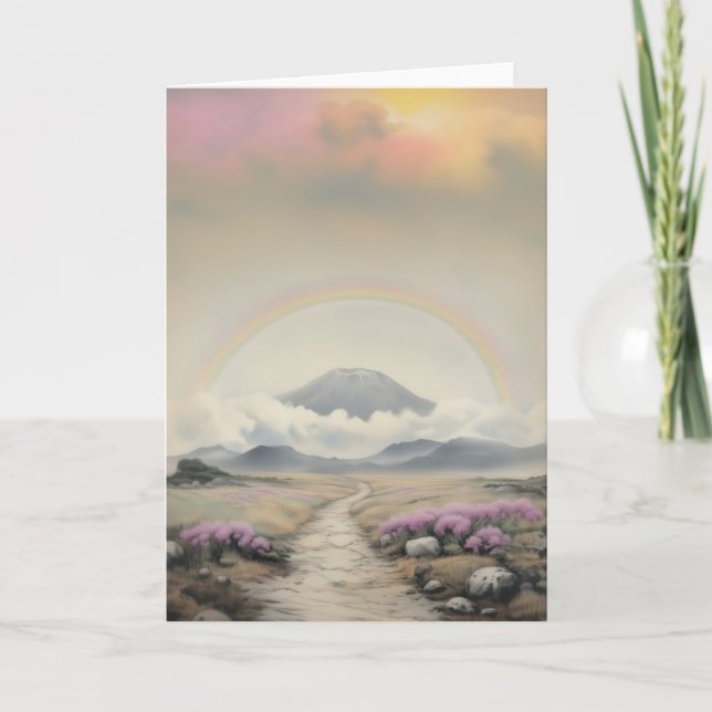 Nach dem Regen (Japanische Wasserfarbenlandschaft  (Vorderseite)