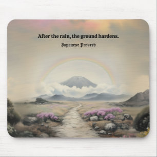 Nach dem Regen (Japanische Wasserfarbenlandschaft  Mousepad