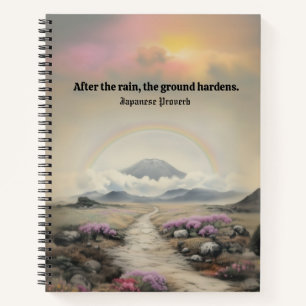 Nach dem Regen (Japanische Wasserfarbenlandschaft  Notizbuch