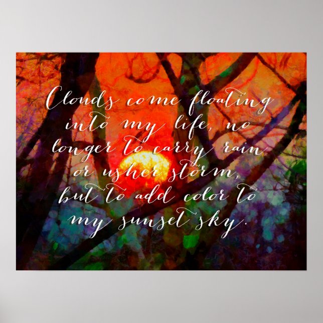 Nach dem Regen Zitate Poster Inspiration (Vorne)