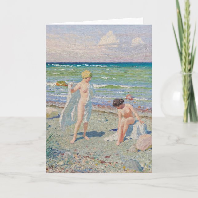 Nach dem Schwimmen | Paul Fischer Karte (Vorderseite)