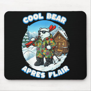 Nach dem Skifahren Flair coole Polarbär-Ski sieht Mousepad