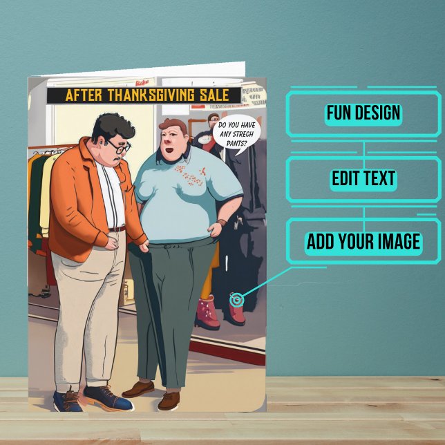 Nach dem sonnigen Erntedank brauchen Sie Stretchpf Karte (Share your gratitude this year with a Thanksgiving greeting card using a fun and funny design.)