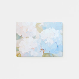 Nach der Aufnahme: Hydrangeas in Aquarell Post-it Klebezettel