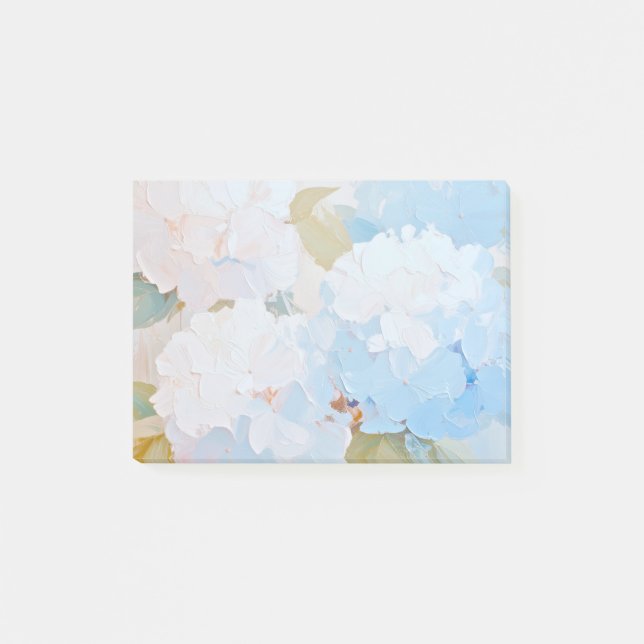 Nach der Aufnahme: Hydrangeas in Aquarell Post-it Klebezettel (Vorderseite)