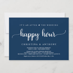 Nach der Hochzeits-Happy-Hour, Rustikale Elopement Einladung