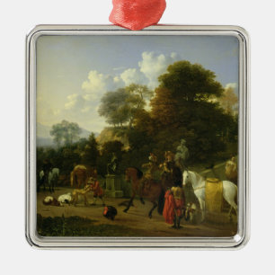 Nach der Jagd c.1644 Silbernes Ornament