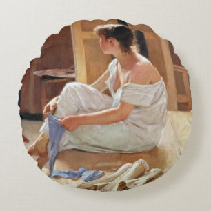 Nach der Pose 1884 Rundes Kissen