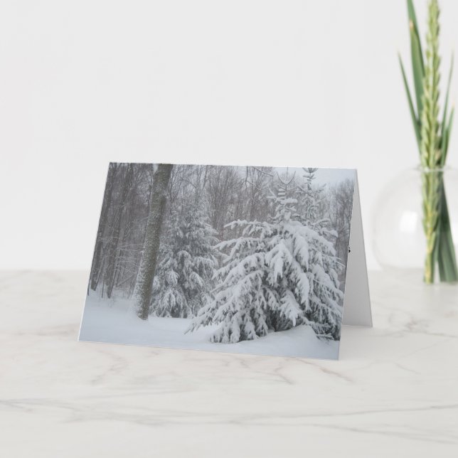 Nach der Sturm-Weihnachtskarte Feiertagskarte (Vorderseite)